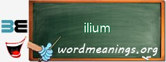 WordMeaning blackboard for ilium